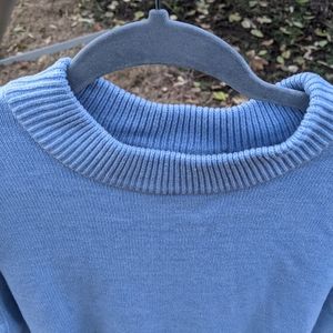 Light Blue Mock Neck Sweater